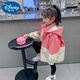 迪士尼（Disney）女童秋裝2025新款外套春秋款兒童衣服韓系童裝風(fēng)衣上衣女寶沖鋒衣 粉色園標風(fēng)衣 100 cm