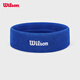 威爾勝（Wilson）官方男女通用運動(dòng)網(wǎng)球吸汗頭帶貼合中性發(fā)帶 WU20031412DBO-寶石藍