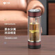 萬(wàn)象茶水分離杯雙層泡茶杯男女士大容量創(chuàng  )意便攜過(guò)濾辦公家用車(chē)載水杯 V258L酒紅(禮盒裝)- 310ml