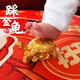 倍歡喜  抓周道具烏龜一周歲紀(jì)念寶寶踩金龜千年龜中式純手工藝生日 金錢龜(彩盒包裝）