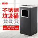 傅帝 不銹鋼煙灰桶 酒店大堂立式帶煙灰缸帶內(nèi)桶商用賓館商場(chǎng)電梯口室外吸灰滅煙垃圾桶 長(zhǎng)方形黑色