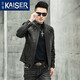 凱撒（KAISER）真皮夾克男2026年油蠟牛皮夾克男立領(lǐng)皮衣韓版時(shí)尚皮夾克潮斷碼 單款 2XL (180) (適合130-145斤)