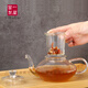一屋窯制家用玻璃茶壺耐熱高硼硅花茶壺泡茶壺內(nèi)膽過濾紅茶綠茶辦公茶具 500ML【功夫茶具】