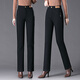 黛姿茹女士直筒牛仔褲女2026新款春季中年媽媽女褲大碼彈力寬松煙管褲 2397黑色【常規款】 2XL (30) 推薦125-135斤