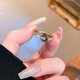 花有心柿英文環(huán)白貝母鈦鋼戒指女小眾設(shè)計(jì)素圈戒指女輕奢高級(jí)感對(duì)戒食指環(huán) 【玫瑰金】白貝母英文環(huán)戒指 6號(hào)（建議90-100斤選）