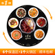 粵順 飯菜保溫板加熱板暖菜板熱菜板暖菜寶智能遙控自動(dòng)手動(dòng)旋轉(zhuǎn)保溫餐桌多功能火鍋爐餐桌面 黑色（直徑70CM）火鍋6+1（手動(dòng)旋轉(zhuǎn)）