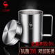 三四鋼316不銹鋼水杯兒童學(xué)生口杯喝水杯帶蓋食品級(jí)泡茶杯防摔馬克杯子 420ml：普通款