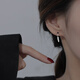 米蔓（MIMORE）S925銀羽毛耳釘女時尚潮流高級感氣質耳飾養(yǎng)耳洞睡覺免摘防堵