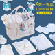 阿貝阿果春夏新生兒禮盒春嬰兒衣服套盒用品初生套裝滿(mǎn)月剛出生男女寶純棉 四季淡雅白A款高檔媽咪包 59cm （0-3個(gè)月）至尊版
