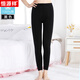 恒源祥秋褲女士薄款純棉打底褲線(xiàn)褲單件彈力寬松大碼內穿保暖褲秋 【100%純棉】黑色 3XL (185)