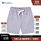Champion冠軍夏季新款刺繡logo休閑抽繩短褲女 淺紫色 L