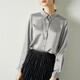 顏域（YANYEE） 顏域女裝百搭長(cháng)袖氣質(zhì)襯衣女秋裝2024新款OL職業(yè)襯衫女 灰色 M