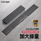 澳友（U-RAY） 槍灰色304不銹鋼長(zhǎng)條形衛(wèi)生間防臭地漏側(cè)邊淋浴房排水槽加長(zhǎng)方形 槍灰色-中排6.8X80cm-銅直排芯
