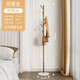 霓峰輕奢衣帽架臥室掛衣架落地家用客廳鐵藝多功能單桿式衣服架掛包架 樹(shù)杈-輕奢金-白底款【加厚穩固】