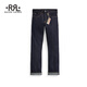 RRL男裝 經(jīng)典款修身微喇版型棉質(zhì)橫向鑲邊牛仔褲RL93776 400-漂洗藍 30 (30/30)