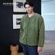 舒雅（Schiesser）男士搖粒絨睡衣厚款男長(cháng)袖居家上衣E9/21725U 綠色7601 L