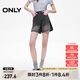 ONLY2025春季新款復(fù)古水洗高腰撞色A字短褲牛仔褲女|125143009 J09深牛仔灰色 M