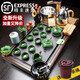 琨德功夫陶瓷簡(jiǎn)約茶具套裝整套家用四合一全自動(dòng)電熱磁爐喝茶臺(tái)茶道實(shí)木茶盤紫砂哥窯青花自動(dòng)茶具 雅韻冰裂（缸灰）
