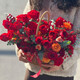 花與千尋鮮花玫瑰花混搭歐式手提花籃生日禮物祝福全國同城配送 紅色混搭新款手提花籃T款 平時(shí)價(jià)