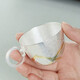 鑄榮堂 銀茶杯銀杯子純銀手工999品茗杯主人杯水杯防燙玉柄功夫茶具茶道 玉環(huán)品杯（重量約42克）