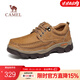 駱駝（CAMEL）新款柔軟磨砂牛皮寬楦止滑大頭經(jīng)典休閑鞋男士 G13A307163   駝色 42