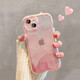 范塔希 ins小眾暈染蘋果14手機殼iphone13promax硅膠12軟殼14pro情侶防摔女款 粉色暈染線條 夜光殼 iPhone 13