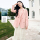 香影粉色西裝外套女2026春新款氣質(zhì)超好看休閑正肩高級感小西服 粉紅 S