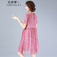 衣典零一（LEDIALYI）2025夏季女裝新款高檔氣質(zhì)休閑中年碎花連衣裙小個(gè)子雪紡裙子夏天 粉色 XL （推薦121-130斤）