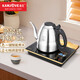 金灶（KAMJOVE）自動(dòng)上水電熱水壺全自動(dòng)上水壺恒溫壺電水壺燒水壺茶具電茶爐全智能茶臺燒水壺一體 0.8L 【時(shí)尚款F7黑香檳色】