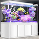 玉弘杰龍魚(yú)缸客廳大型水族箱底濾超白玻璃家用隔斷生態(tài)金魚(yú)缸自動(dòng)免換水 象牙白 80*40*160cm