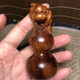 慕木閣 黃花梨12生肖 把件老撾花梨木招財豬葫蘆文玩掛件 手把件 mmg030 葫蘆款9.0x3.7cm  手把件
