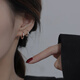 蘇十六999銀耳環(huán)女養(yǎng)耳洞素圈耳骨環(huán)耳扣高級感耳釘耳圈耳飾生日禮物女 999足銀耳圈14mm一對