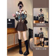蕭遇（XIAOYU）2025年春天秋季新款女士?jì)杉籽b小香風(fēng)連衣裙小個(gè)子穿搭氣質(zhì)衣服 格子毛衣十半身裙 M 95-105斤