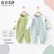 貝樂(lè )咿嬰兒連體衣秋冬款三層保暖夾棉衣新生兒哈衣純棉無(wú)骨寶寶加厚冬裝 西瓜胸標-5970+飛船胸標-5971 90cm 【適合12-18個(gè)月】