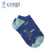 CORGI柯基英國進(jìn)口男女針織船襪藍色卡通汽車(chē)親膚透氣短襪七夕禮物 Blue 女款35-39