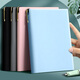 法拉蒙 A5/96張莫蘭迪系筆記本本子可插筆皮面本膚感軟面記事本高顏值日記本文具 A5-晴空藍