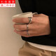 萌客朵 戒指三件套羅馬復(fù)古做舊可調(diào)節(jié)嘻哈戒指時(shí)尚小眾設(shè)計(jì)開(kāi)口指環(huán) 戒指三件套【開(kāi)口可調(diào)節(jié)】
