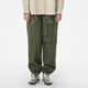 幻走（MOVEUP）2024冬季新款.FUN系列工裝風(fēng)多口袋松緊腰休閑直筒褲女 軍綠 L