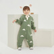 papa爬爬秋冬季新品嬰兒連體衣男女寶寶爬服保暖長(cháng)袖哈衣外出 綠色 90cm