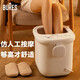 bures（百而思）泡腳桶足浴盆全自動(dòng)按摩加熱恒溫洗腳盆電動(dòng)足療家用高深桶送父母親老人生日實(shí)用禮物 【智能恒溫 仿人工按摩】 米白