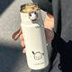 希樂（cille）兒童保溫杯男女士高顏值學(xué)生便攜雙飲吸管杯31七夕情人節(jié)生日禮物 白色【316內(nèi)膽/雙飲/貼紙】 460ml