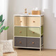 心情生活 抽屜式玩具收納柜子墻邊柜整理儲物柜日式簡(jiǎn)易六斗柜臥室床頭柜 3層6斗