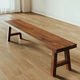 鴻藍實(shí)木定制北歐板凳椅子長(cháng)凳餐椅休閑松木長(cháng)條凳子簡(jiǎn)約現代換鞋家用 D款胡桃色200*30*45