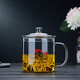 全度（Quandu） 玻璃茶杯玻璃茶缸水杯家用加厚大容量玻璃茶杯帶把帶蓋玻璃杯 廣闊天地700ML款