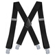 御帆成人男士背帶夾彈性松緊男式背帶X型男士西褲吊褲帶 3.5X型大夾子-黑色 均碼