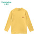 小青龍兒童德絨保暖秋衣男童女童寶寶中大童長(cháng)袖打底衫 黃色汽車(chē)（單件上衣） 140 (建議130-140cm)