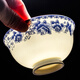 瑾睿茗瓷景德鎮(zhèn)陶瓷碗防燙手家用中式青花瓷米飯碗10個只裝高腳碗禮品 4.5英寸幸福玫瑰【10個裝】
