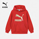 彪馬PUMA彪馬官方正品 新款兒童休閑長(cháng)袖衛衣連帽舒適保暖休閑 中國紅60601 160