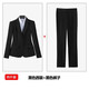 簡(jiǎn)蜓職業(yè)裝套裝女工作服外套春秋新款高級西裝酒店經(jīng)理大學(xué)生面試正裝 黑色西裝+褲子 XL 【107-117斤左右】