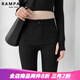 RAMPAGE高品質(zhì)牛仔褲女2024秋冬季新款彈力高腰修身顯瘦百搭小腳褲子女 黑色九分【優(yōu)質(zhì)面料】 26